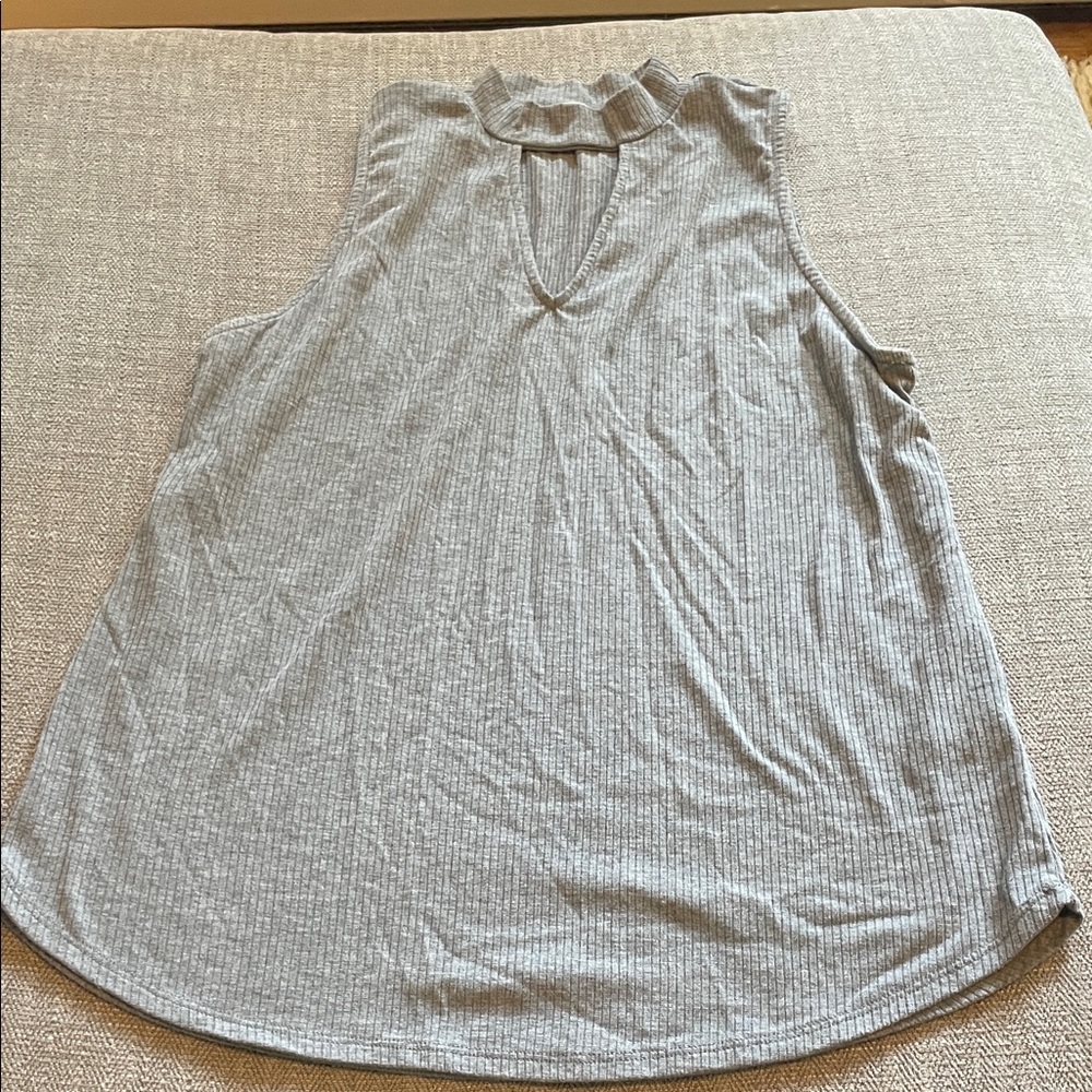 NWOT! love, Fire Gray Ribbed Tank Top